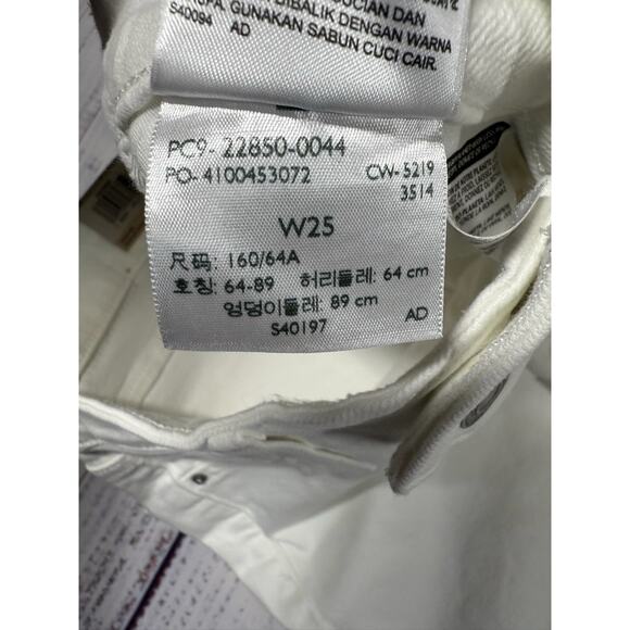 Levi 721 Jeans Women Size 0 (W25) High Rise Skinny Stretch Distressed White NWT - Picture 8 of 8